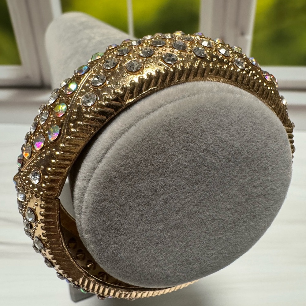 Boutique Gold Crystal Bangle Bracelet - Picture 6 of 17